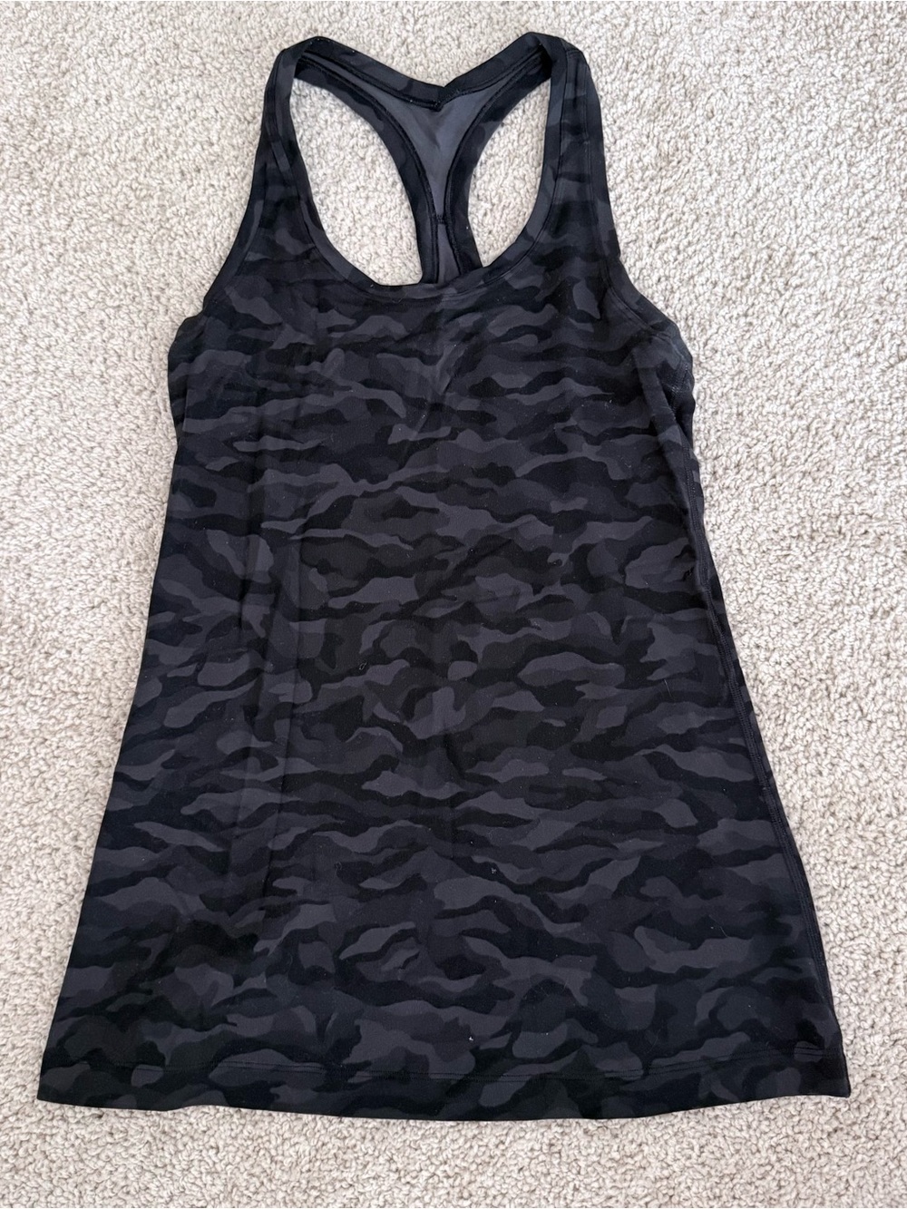 lululemon black camo racerback tank top